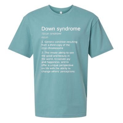 Down Syndrome Definition Awareness Month Sueded Cloud Jersey T-Shirt