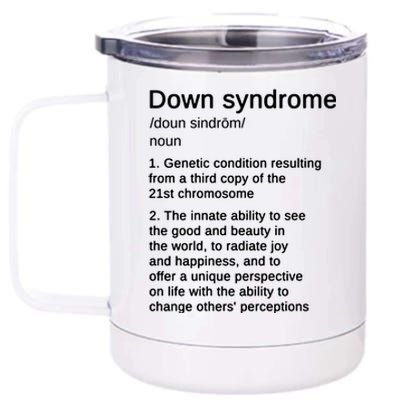 Down Syndrome Definition Awareness Month 12 oz Stainless Steel Tumbler Cup