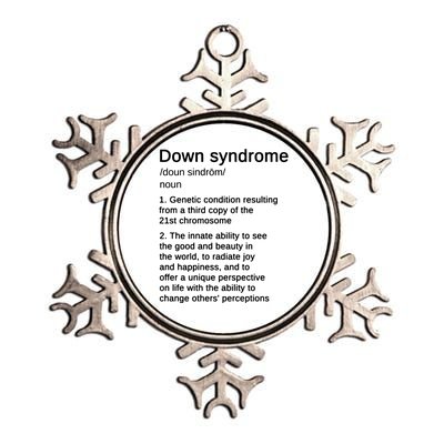 Down Syndrome Definition Awareness Month Metallic Star Ornament