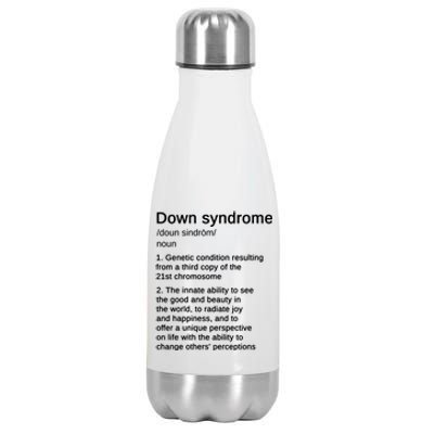 Down Syndrome Definition Awareness Month Stainless Steel Insulated Water Bottle