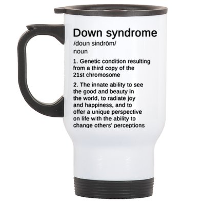 Down Syndrome Definition Awareness Month Stainless Steel Travel Mug