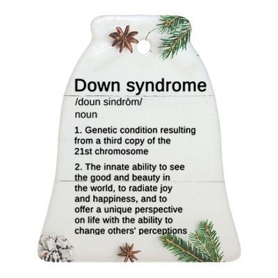 Down Syndrome Definition Awareness Month Ceramic Bell Ornament