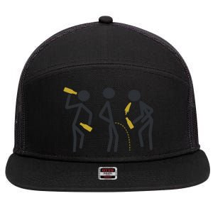 Drunk Stickfigers 7 Panel Mesh Trucker Snapback Hat