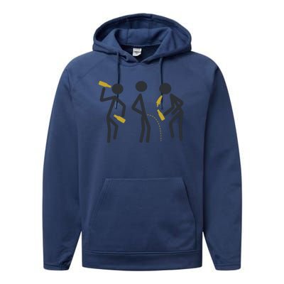 Drunk Stickfigers Performance Fleece Hoodie