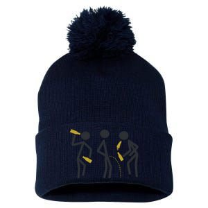 Drunk Stickfigers Pom Pom 12in Knit Beanie