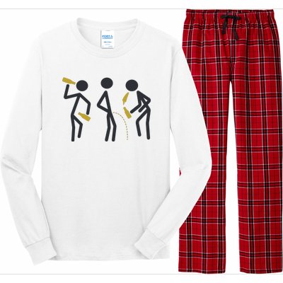 Drunk Stickfigers Long Sleeve Pajama Set