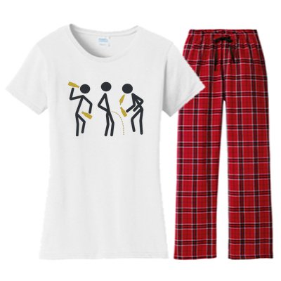 Drunk Stickfigers Women's Flannel Pajama Set