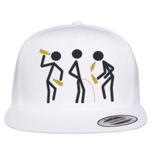 Drunk Stickfigers Flat Bill Trucker Hat