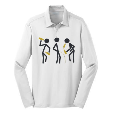 Drunk Stickfigers Silk Touch Performance Long Sleeve Polo