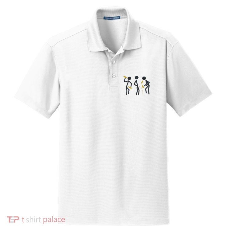 Drunk Stickfigers Dry Zone Grid Polo