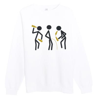 Drunk Stickfigers Premium Crewneck Sweatshirt