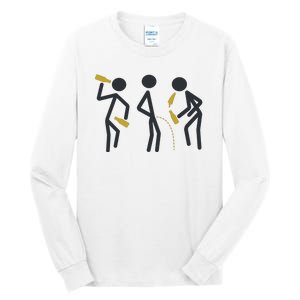 Drunk Stickfigers Tall Long Sleeve T-Shirt