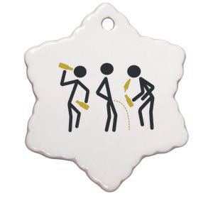 Drunk Stickfigers Ceramic Star Ornament