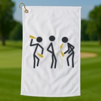 Drunk Stickfigers Golf Towel