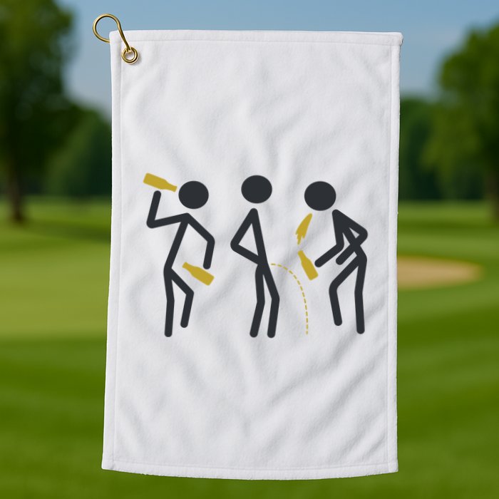 Drunk Stickfigers Golf Towel