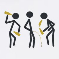 Drunk Stickfigers Golf Towel