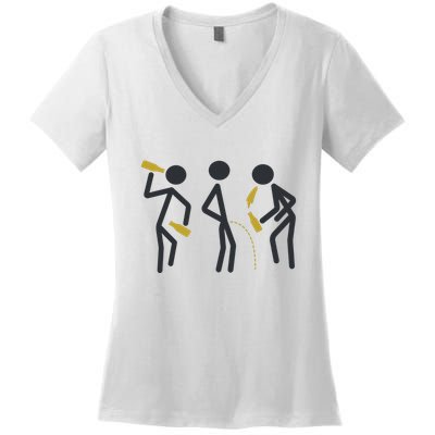 Drunk Stickfigers Women's V-Neck T-Shirt