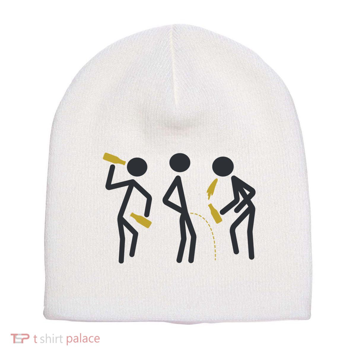Drunk Stickfigers Short Acrylic Beanie