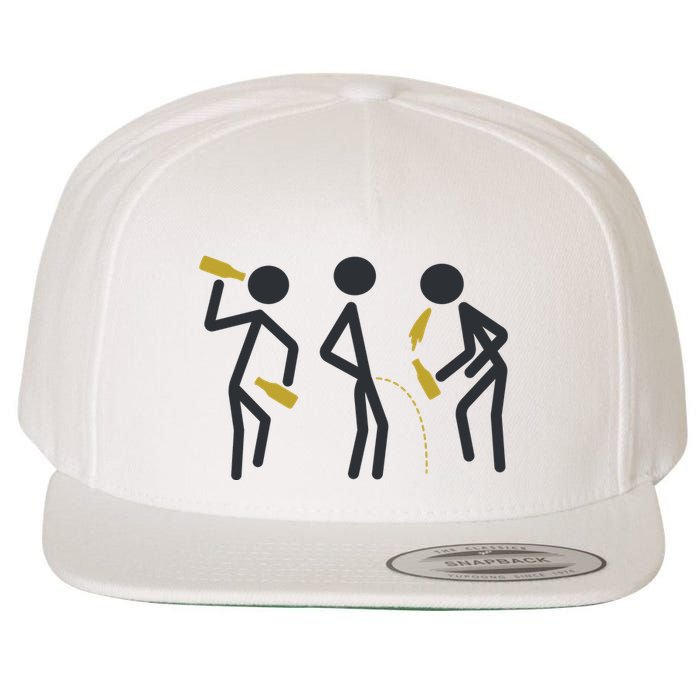 Drunk Stickfigers Wool Snapback Cap