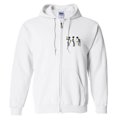 Drunk Stickfigers Full Zip Hoodie