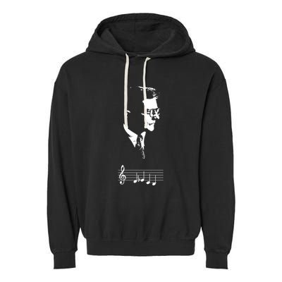 Dmitri Shostakovich Dsch Motif Musical Notes Garment-Dyed Fleece Hoodie
