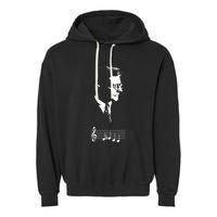 Dmitri Shostakovich Dsch Motif Musical Notes Garment-Dyed Fleece Hoodie