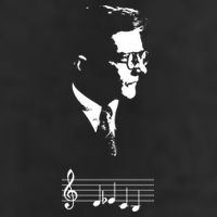 Dmitri Shostakovich Dsch Motif Musical Notes 7 Panel Mesh Trucker Snapback Hat