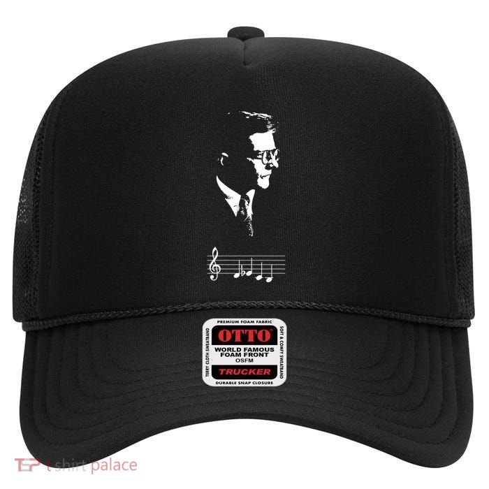 Dmitri Shostakovich Dsch Motif Musical Notes High Crown Mesh Back Trucker Hat