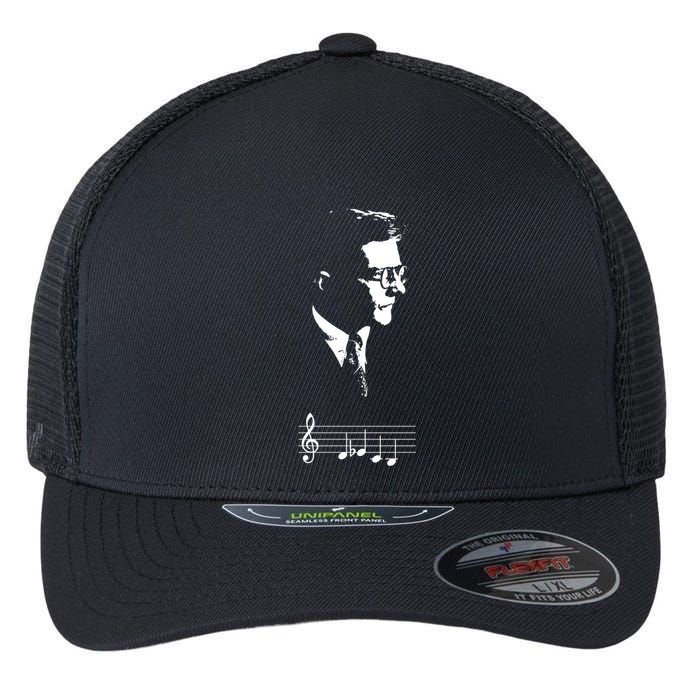 Dmitri Shostakovich Dsch Motif Musical Notes Flexfit Unipanel Trucker Cap