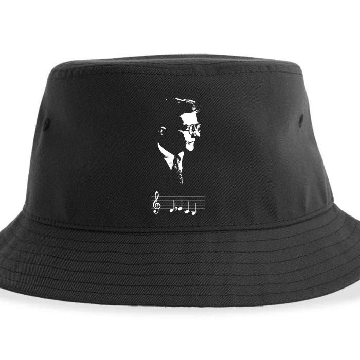 Dmitri Shostakovich Dsch Motif Musical Notes Sustainable Bucket Hat
