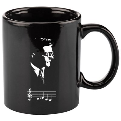 Dmitri Shostakovich Dsch Motif Musical Notes 11oz C Handle Ceramic Mug
