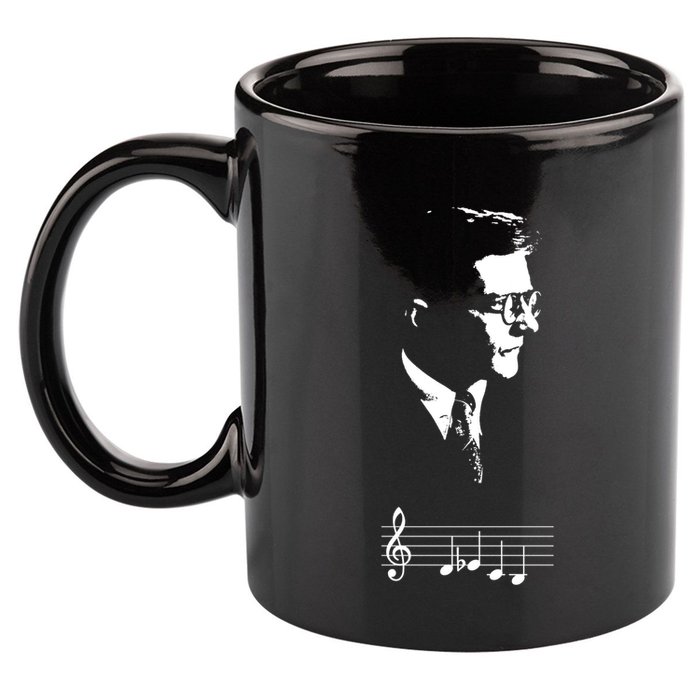 Dmitri Shostakovich Dsch Motif Musical Notes 11oz C Handle Ceramic Mug
