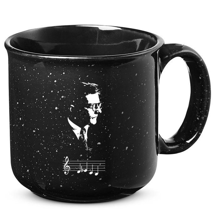 Dmitri Shostakovich Dsch Motif Musical Notes 15oz Campfire Ceramic Mug