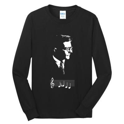 Dmitri Shostakovich Dsch Motif Musical Notes Tall Long Sleeve T-Shirt