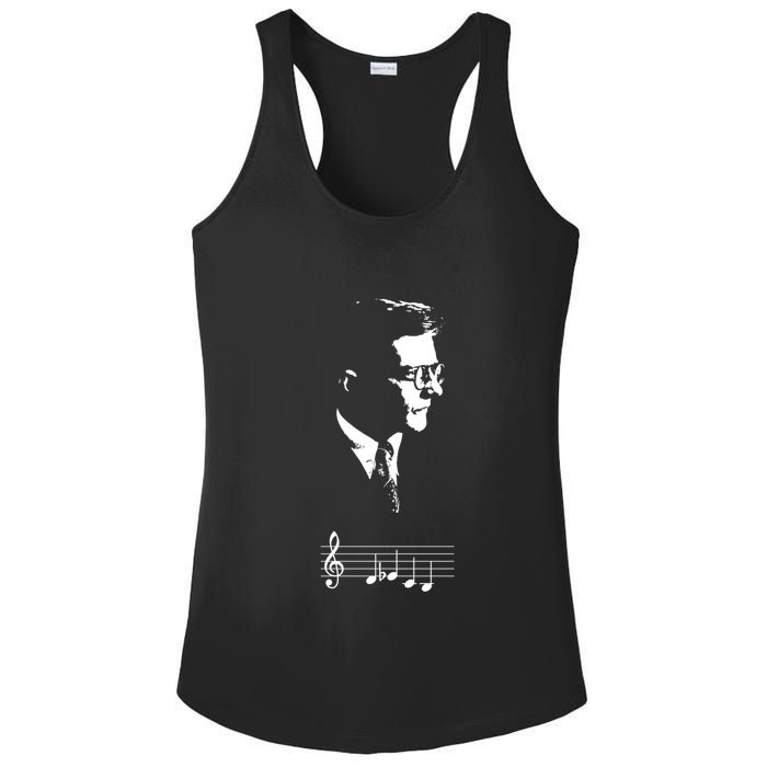 Dmitri Shostakovich Dsch Motif Musical Notes Ladies PosiCharge Competitor Racerback Tank