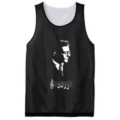 Dmitri Shostakovich Dsch Motif Musical Notes Mesh Reversible Basketball Jersey Tank