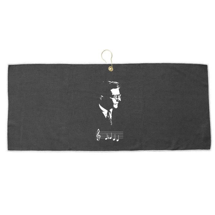 Dmitri Shostakovich Dsch Motif Musical Notes Large Microfiber Waffle Golf Towel