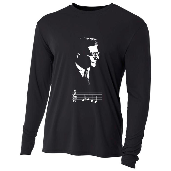 Dmitri Shostakovich Dsch Motif Musical Notes Cooling Performance Long Sleeve Crew