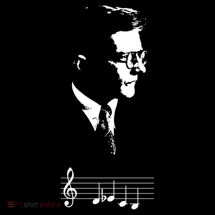 Dmitri Shostakovich Dsch Motif Musical Notes Poster