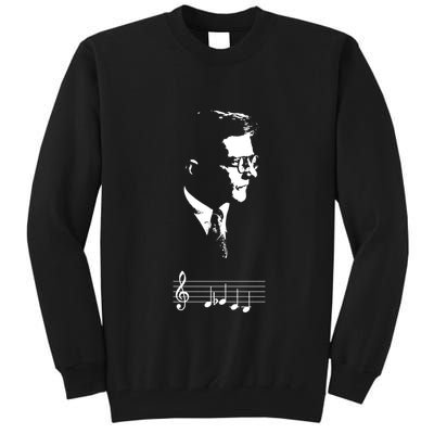 Dmitri Shostakovich Dsch Motif Musical Notes Tall Sweatshirt