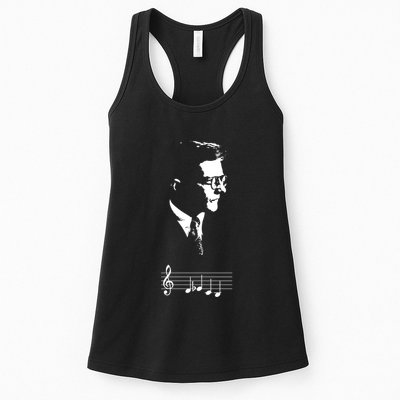 Dmitri Shostakovich Dsch Motif Musical Notes Womens Tank Top