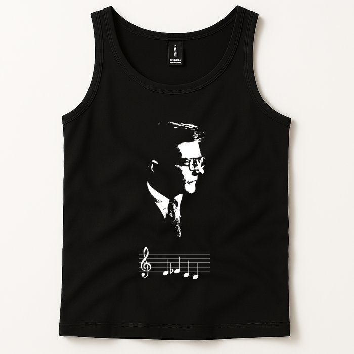 Dmitri Shostakovich Dsch Motif Musical Notes Tank Top