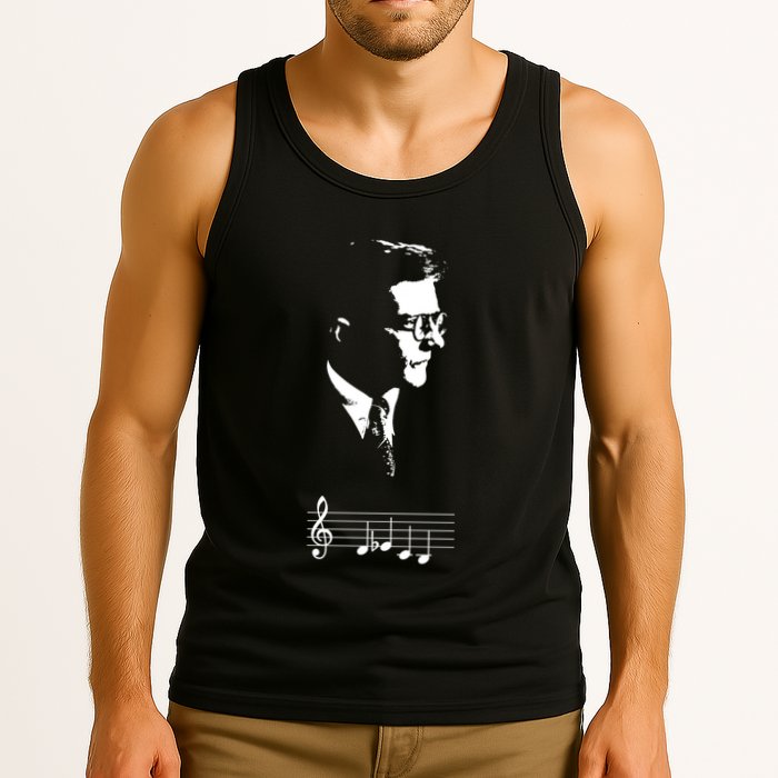 Dmitri Shostakovich Dsch Motif Musical Notes Tank Top