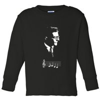 Dmitri Shostakovich Dsch Motif Musical Notes Toddler Long Sleeve Shirt