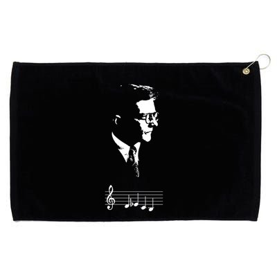 Dmitri Shostakovich Dsch Motif Musical Notes Grommeted Golf Towel