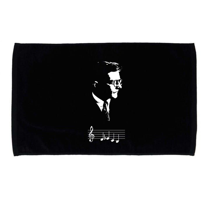 Dmitri Shostakovich Dsch Motif Musical Notes Microfiber Hand Towel