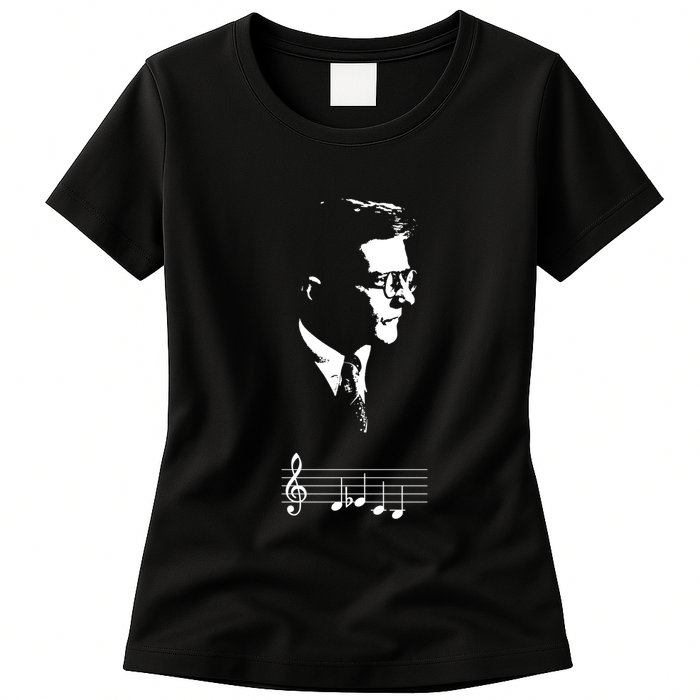 Dmitri Shostakovich Dsch Motif Musical Notes Womens T-Shirt