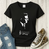 Dmitri Shostakovich Dsch Motif Musical Notes Womens T-Shirt