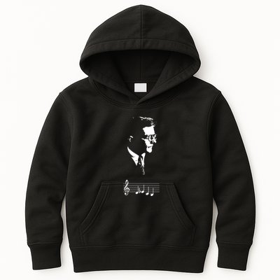Dmitri Shostakovich Dsch Motif Musical Notes Kids Hoodie