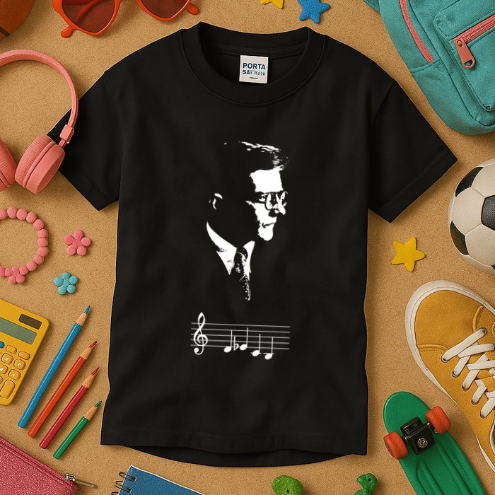 Dmitri Shostakovich Dsch Motif Musical Notes Kids T-Shirt
